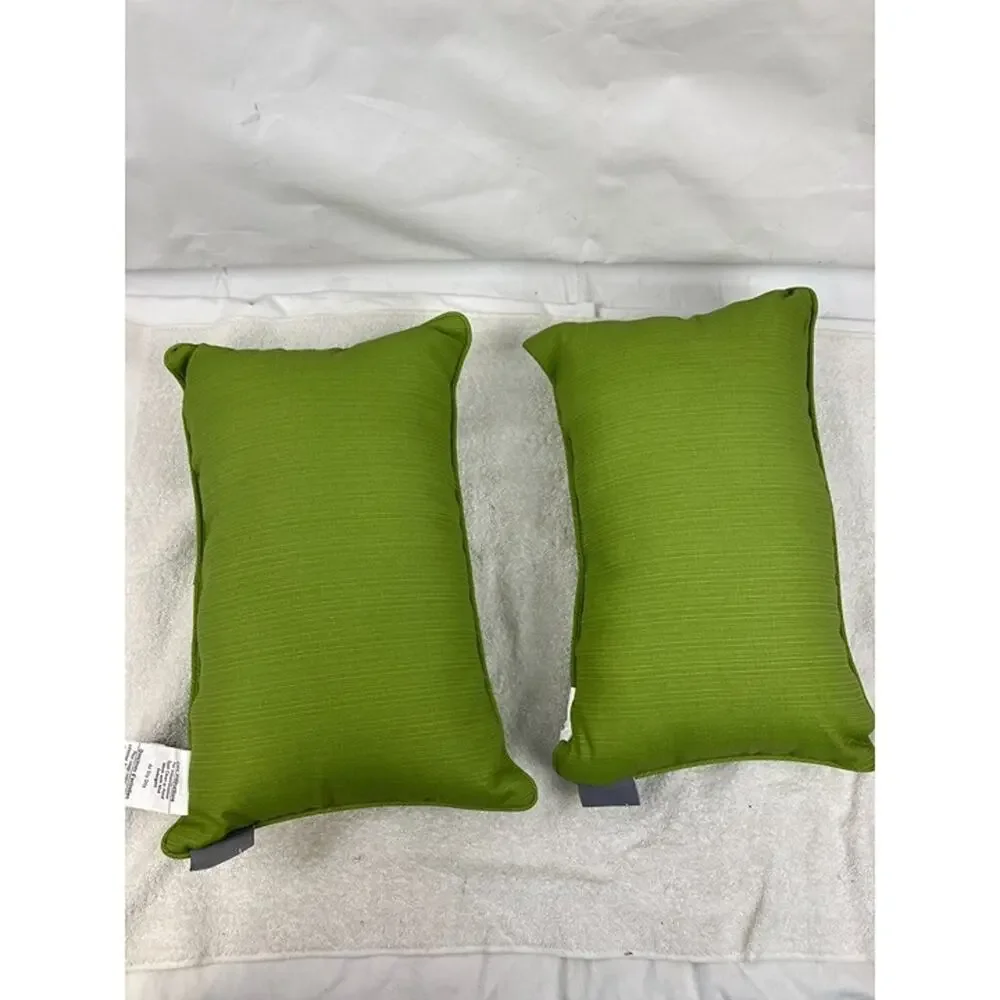 Pillow Perfect 4-Piece Outdoor Cushion & Lumbar Pillow Set - Green - Patio Decor